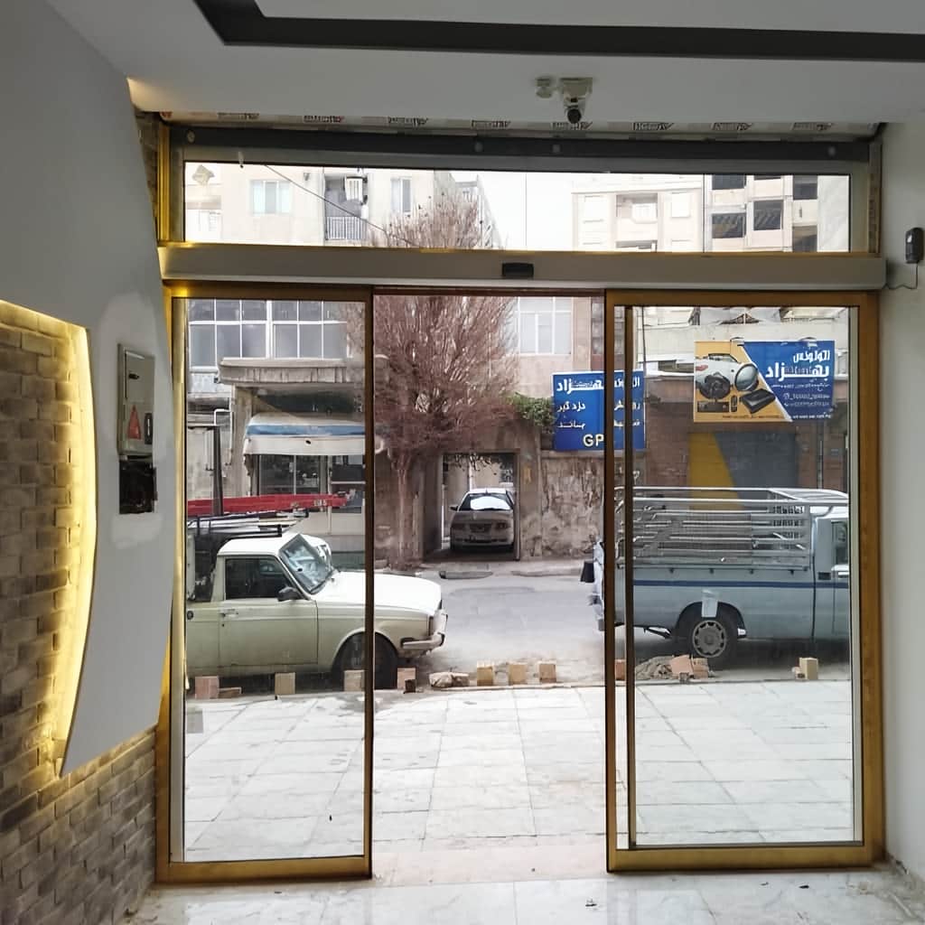 خرید درب اتوماتیک شیشه ای فریم لس سکوریت در اصفهان