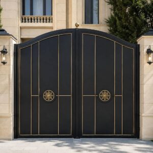 8 مدل درب ویلایی مشکی طلایی ورودی لوکس در اصفهان