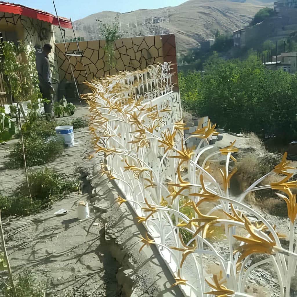 اجرای حفاظ لیلیوم لوکس با پایه‌گذاری و تراز دقیق در اصفهان