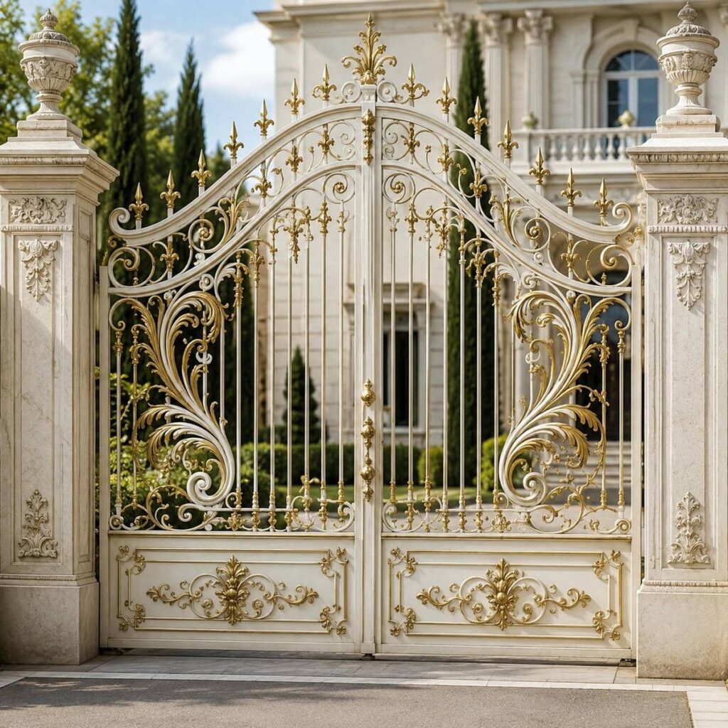 درب حیاط فرفورژه نمای رومی کلاسیک در اصفهان