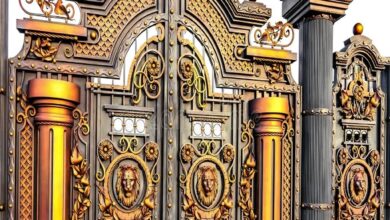 11 مدل درب پارکینگ دو لنگه عریض در اصفهان