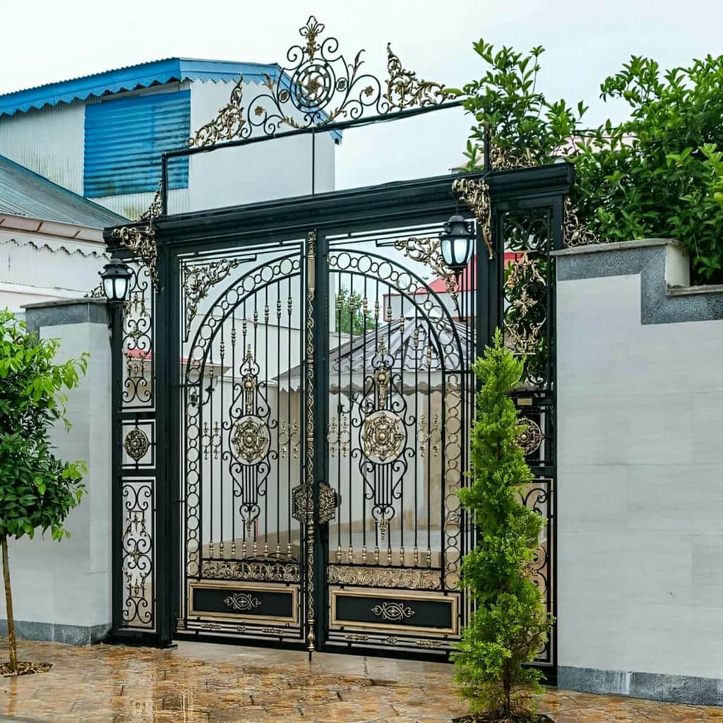 سفارش درب حیاط برش لیزری هندسی مدرن در اصفهان