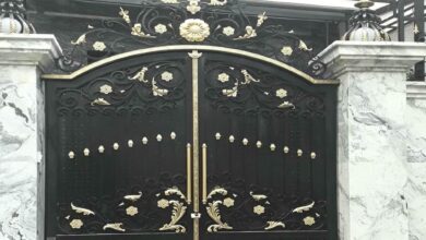 9 نمونه درب پارکینگ ریلی ریل زمینی در اصفهان