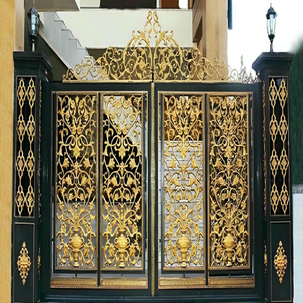 سفارش درب آهنی برش لیزری ورودی دو لنگه در اصفهان