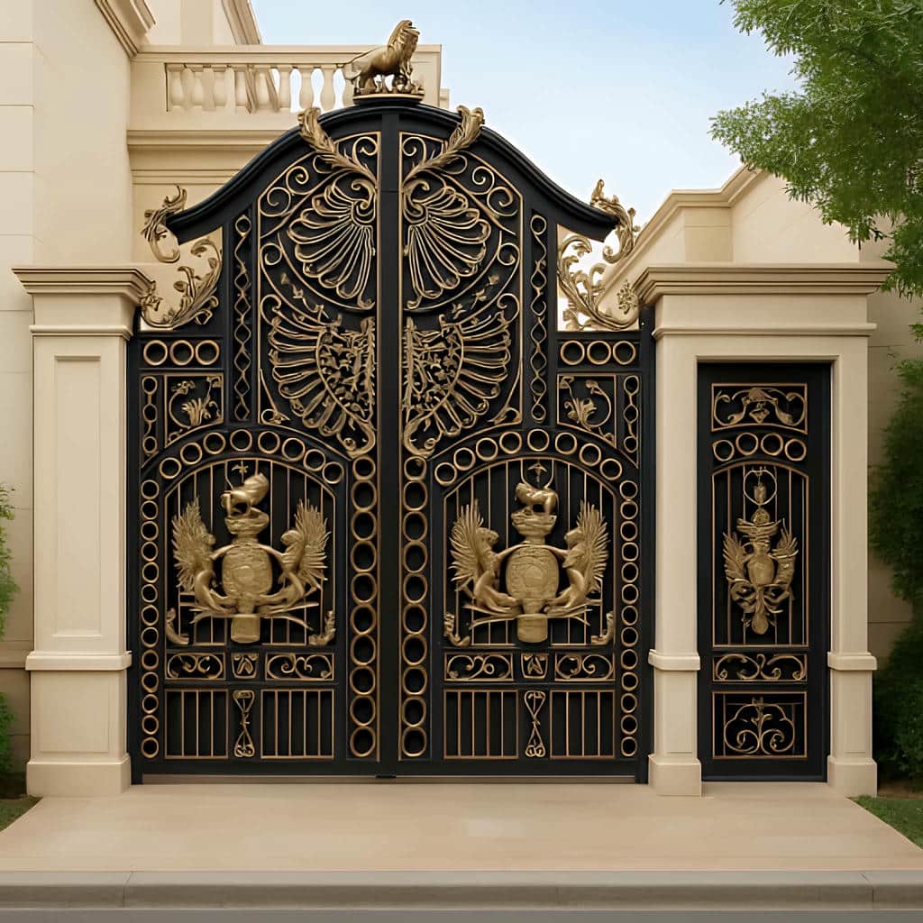قیمت درب حیاط ورودی محوطه با شاسی و یراق مناسب در اصفهان