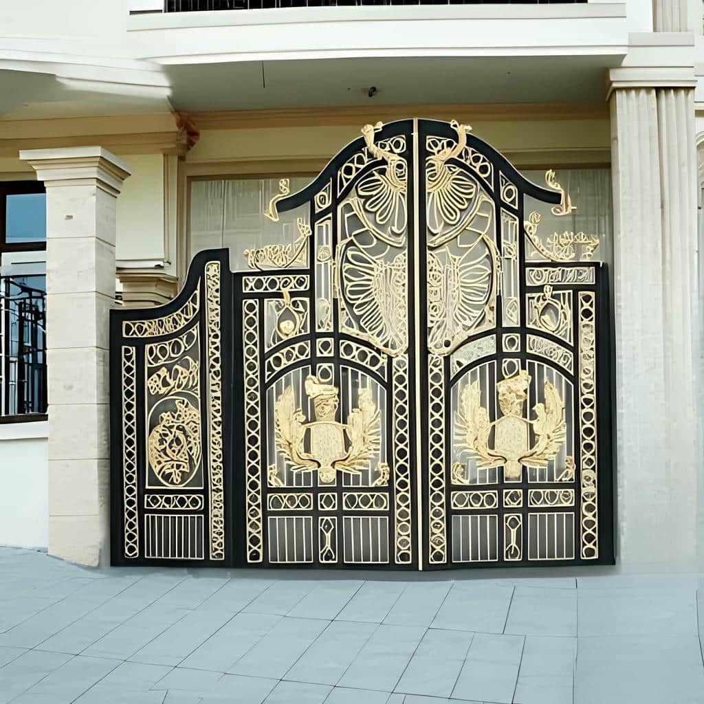 خرید درب فلزی حیاط حصاری عمودی با پروفیل مقاوم در اصفهان