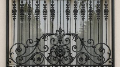14 طرح نرده پنجره فرفورژه گل دار در اصفهان