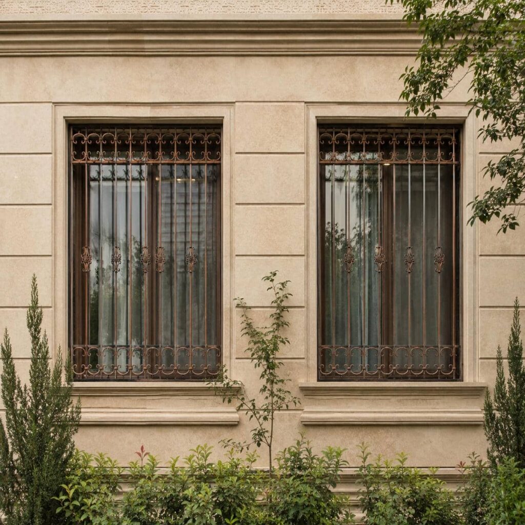12 مدل حفاظ پنجره مدرن شبکه هندسی در اصفهان