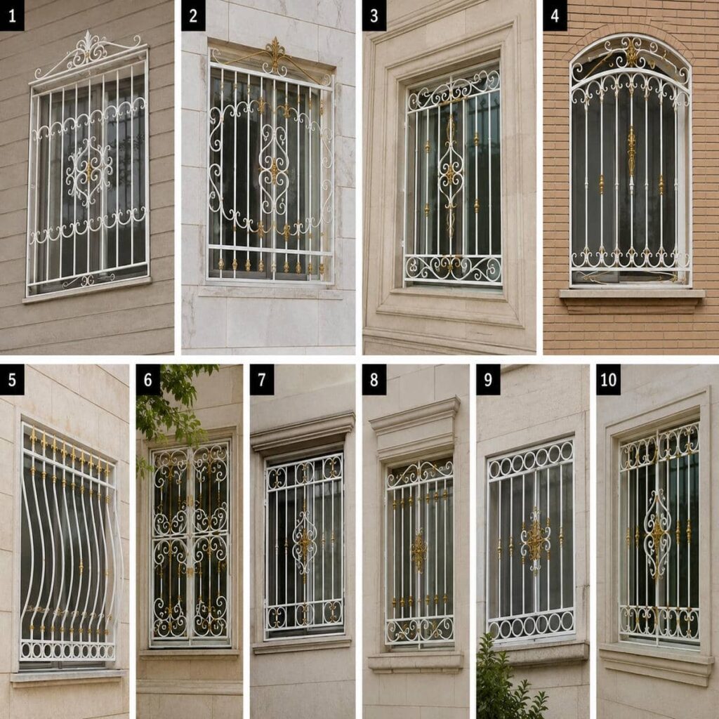 حفاظ پنجره پروفیلی شبکه مستطیلی با ساختار فنی در اصفهان