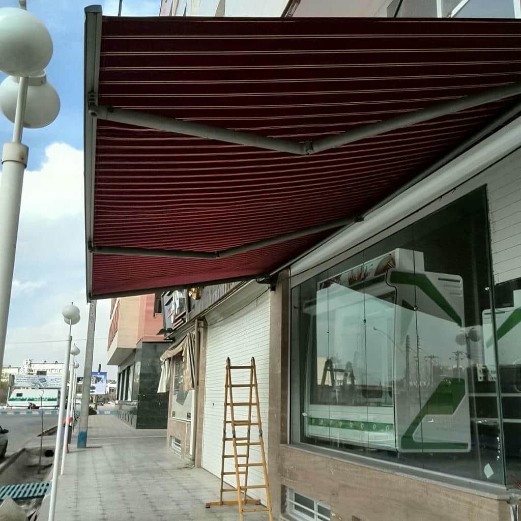 نمونه اجرای سایه بان تاشو روی تراس اصفهان