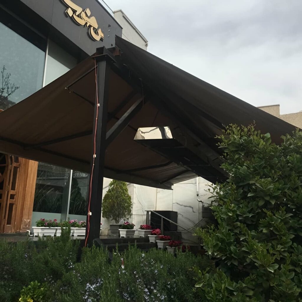 سایبان ضد آب کرم برای ورودی ساده