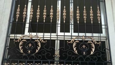 نرده پنجره مشکی مقاوم در اصفهان
