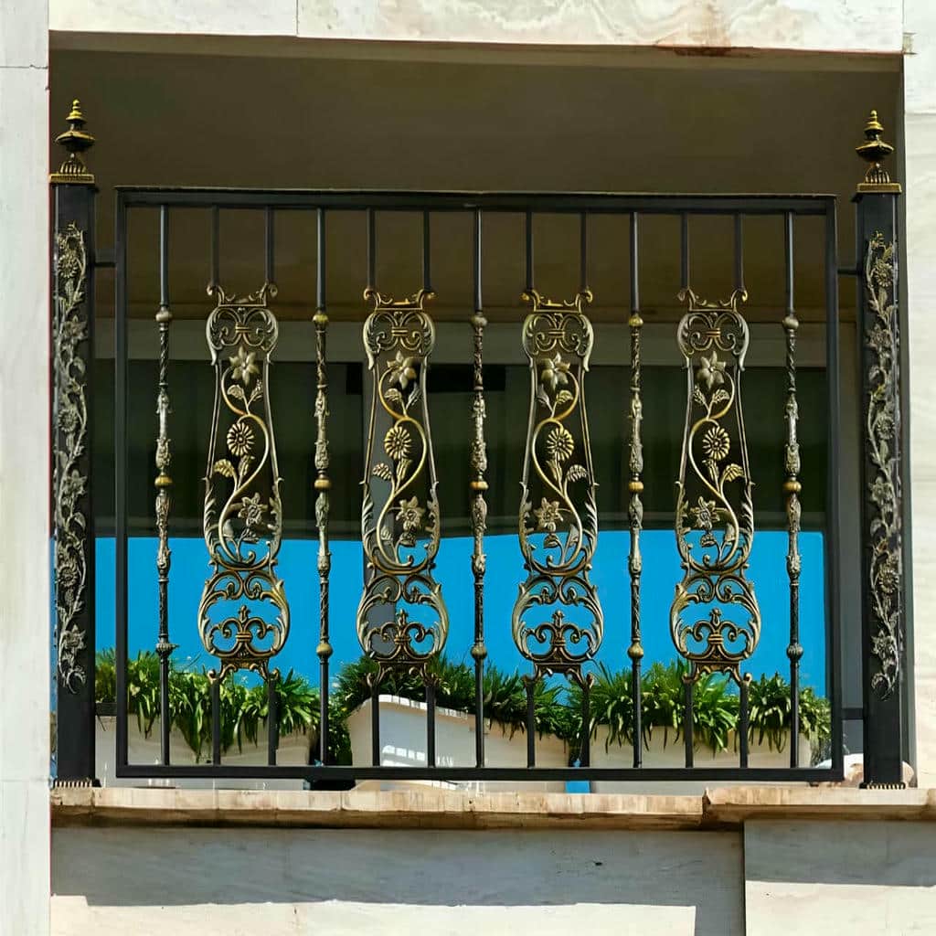 نرده پنجره خطی مناسب نمای روشن