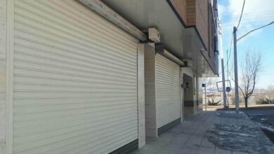 کرکره مغازه سفارشی برای فضای کم عرض اصفهان