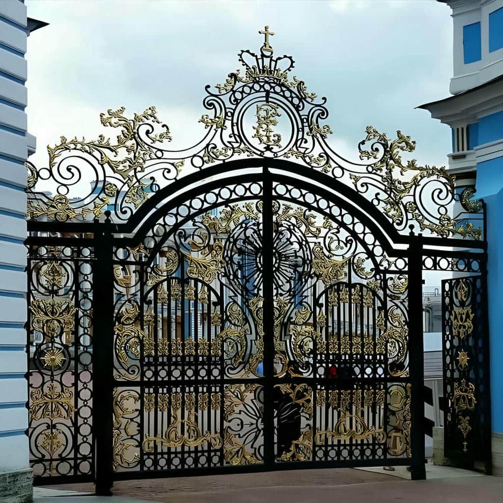 درب ویلایی پارکینگ فرفورژه با ابعاد سفارشی اصفهان