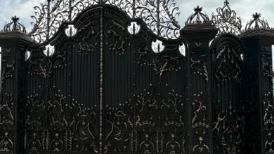 درب آهنی سفارشی ورودی ساختمان مسکونی اصفهان