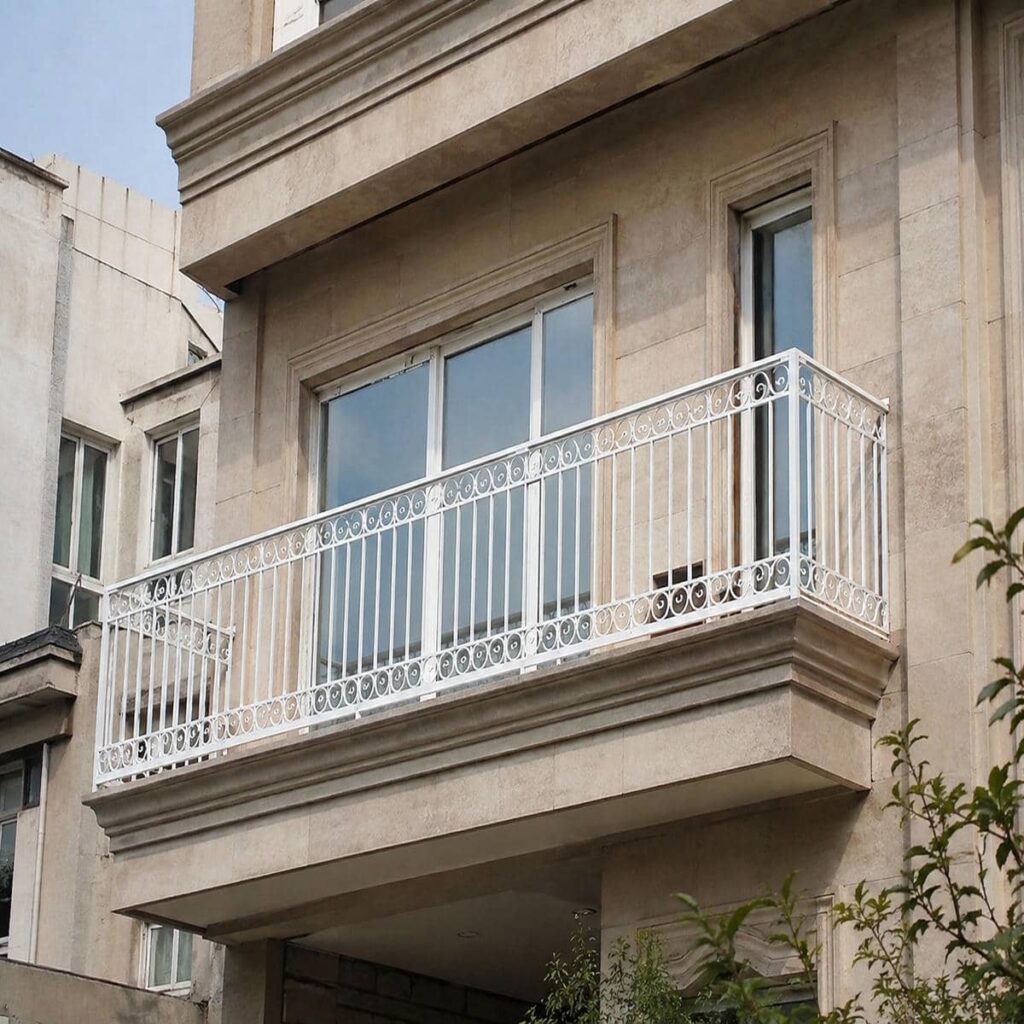 نرده دوبلکس با ابعاد سفارشی مسیر داخلی
