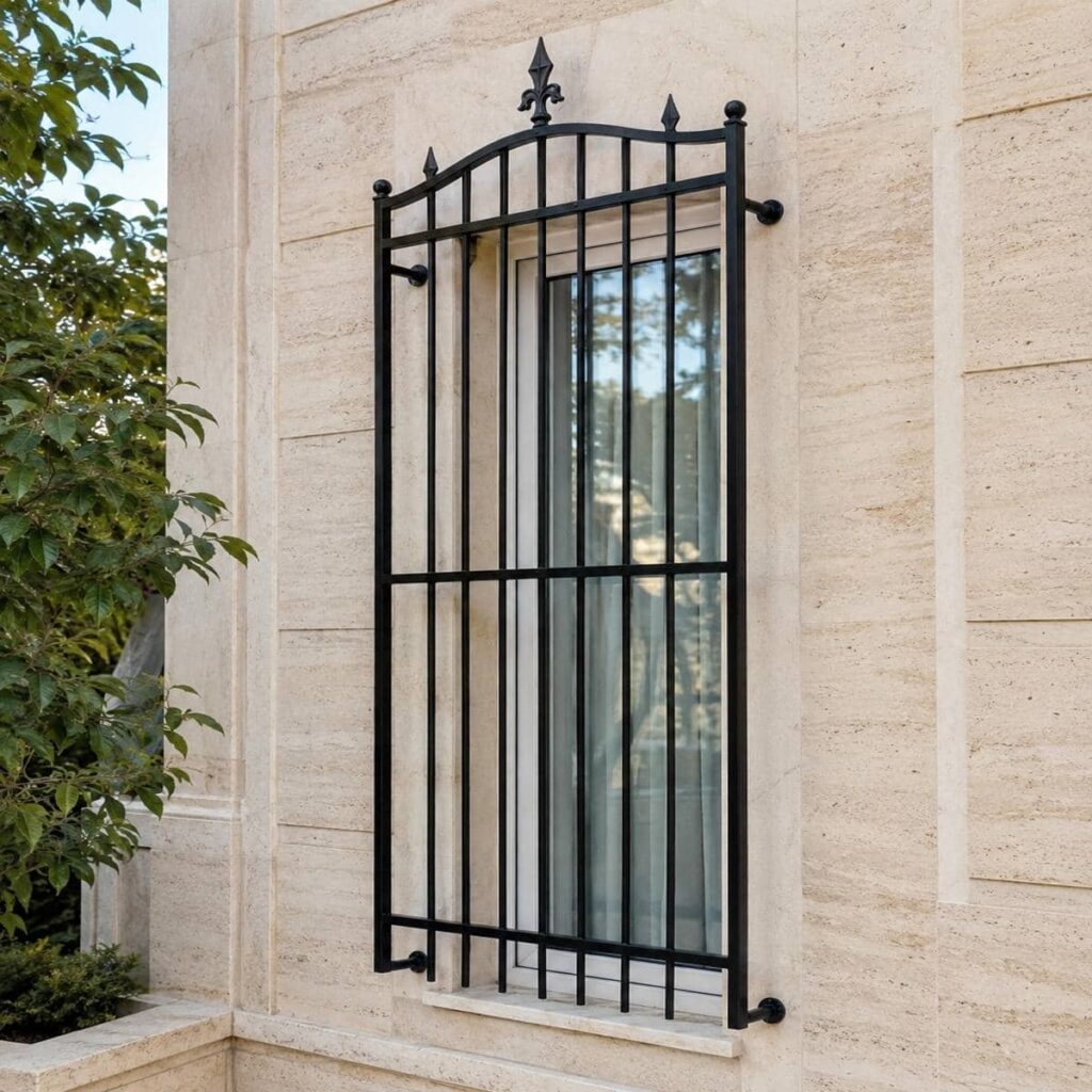 گارد پنجره مشکی با ابعاد سفارشی